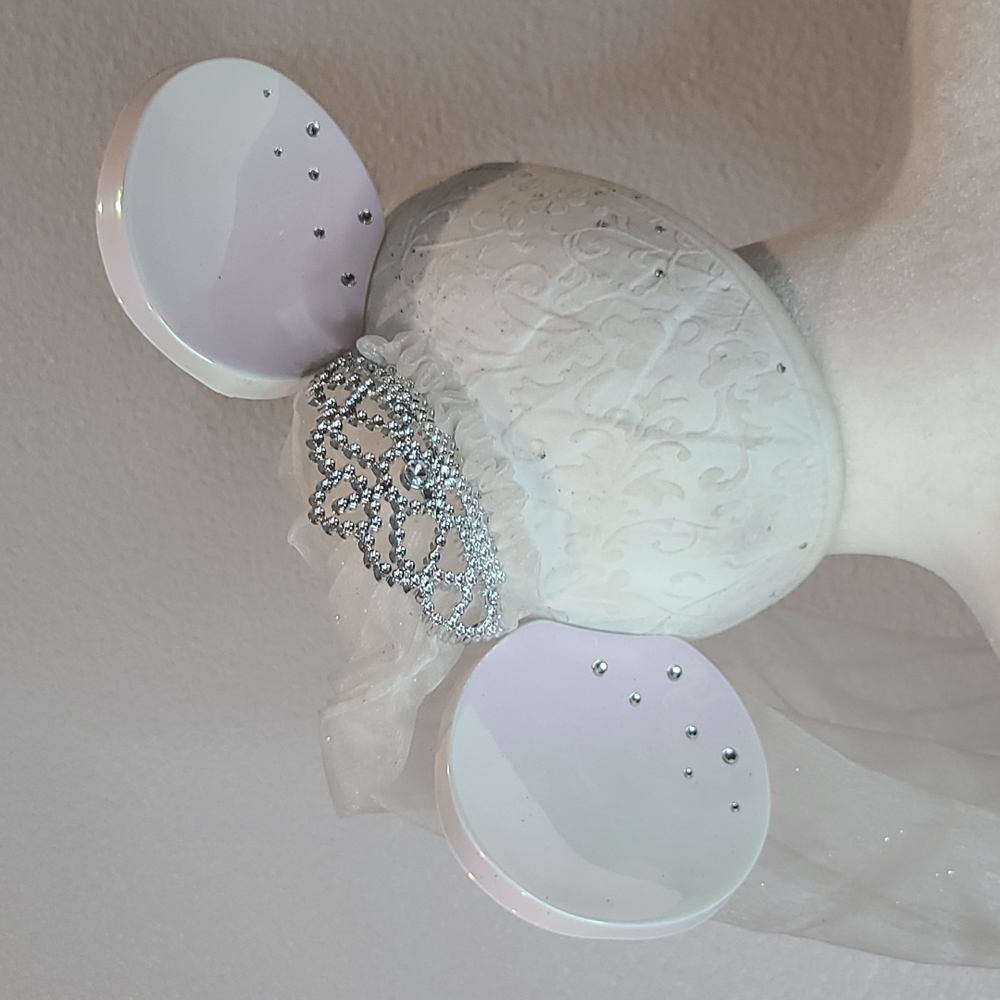 Disney bridal mickey ears hat White Bride Disneyland Hat Cap